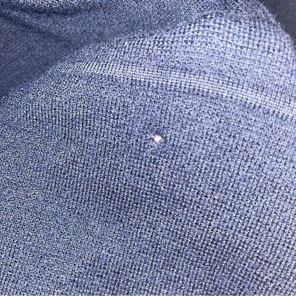 Talbots 100% Pure Merino Wool Navy Button Up Cardigan Size Large - Picture 10 of 10